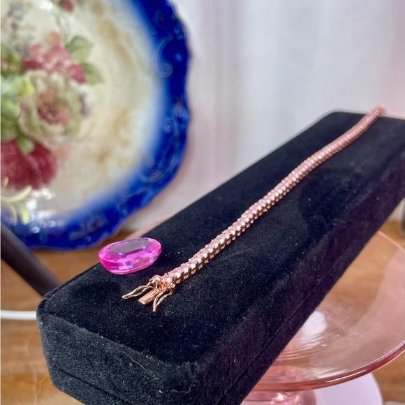 Clearance‼️6ct Amethyst Tennis Bracelet. 14k Rose gold on alloy. 7" / 7.5" Pink - Picture 5 of 9